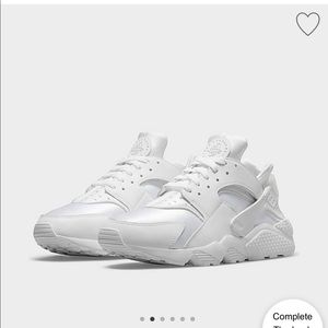 White Nike Air Huarache sneakers size 10